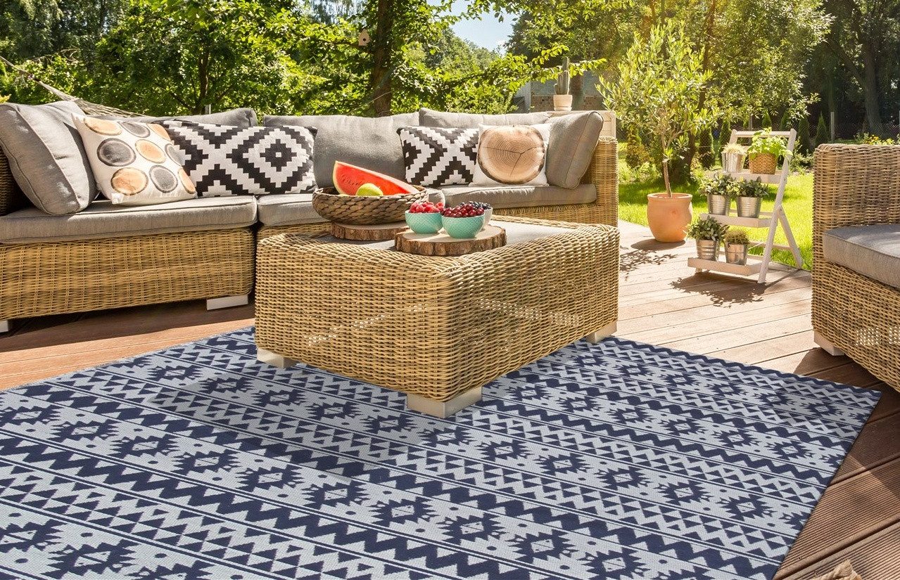 Kayoom Teppich Sunny 210, rechteckig, Höhe: 8 mm, Besonders pflegeleicht. Im Innen- und Außenbereich verwendbar.