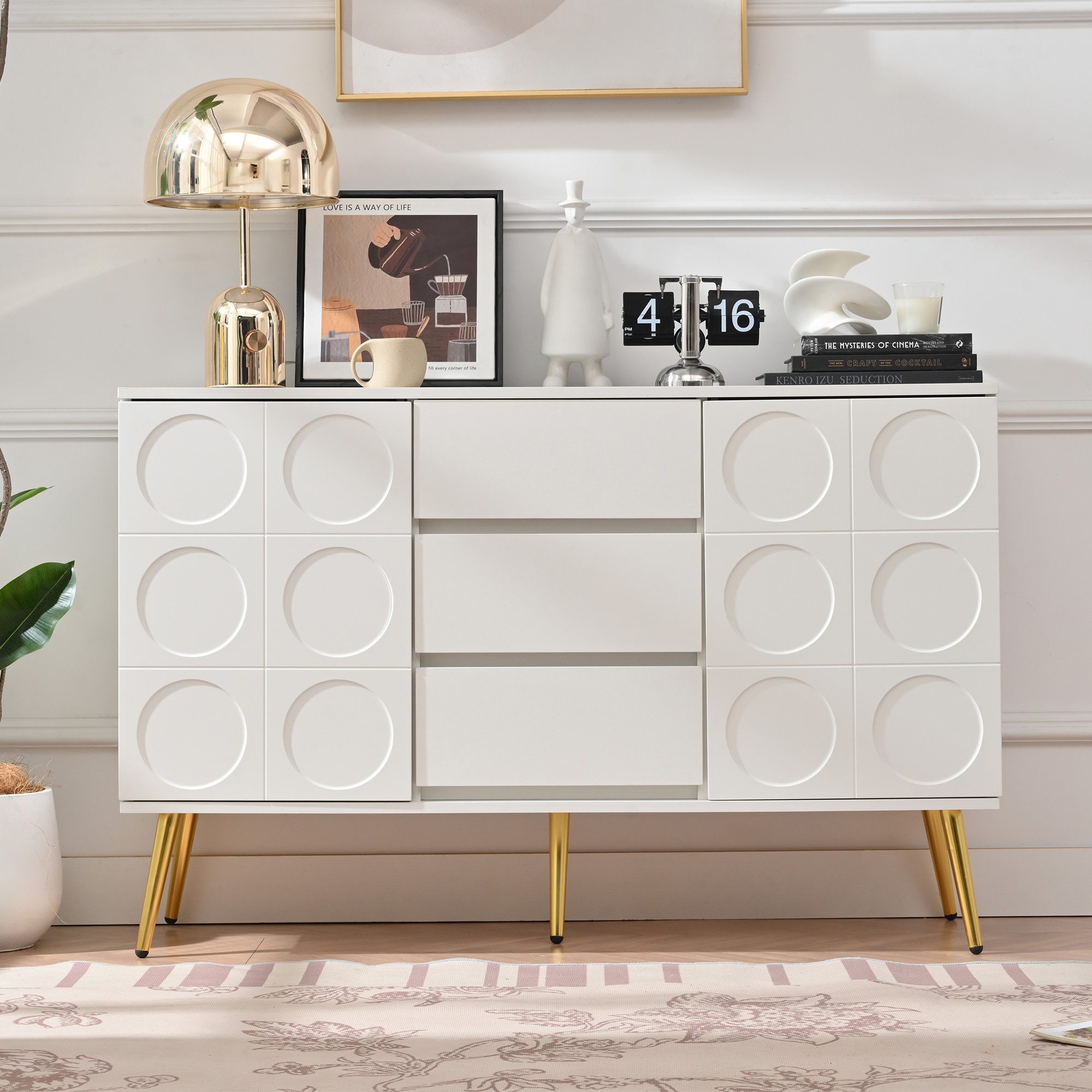Elegear Sideboard Kommode Sideboard mit 3 günstig online kaufen