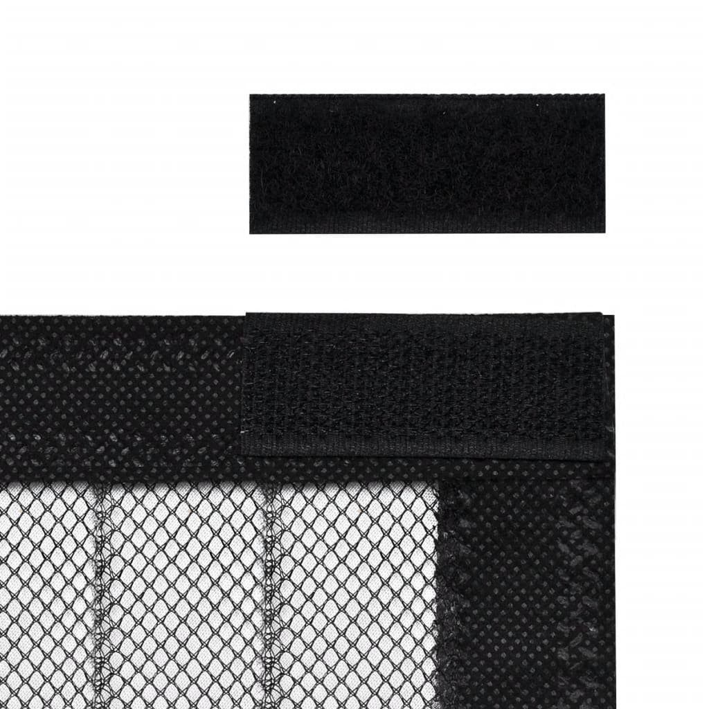 Polyester Insektenschutz-Vorhang aus möbelando (2er-Set), cm (B/H) Abmessungen Schwarzen, Schwarz. in 100x210