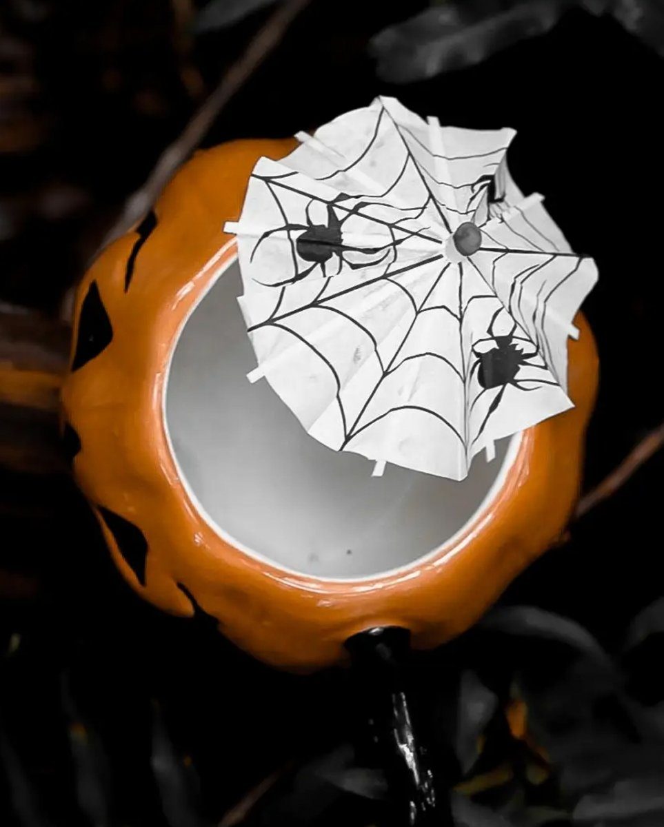 Horror-Shop Dekofigur Spooky Spider Cocktailschirmchen 15 St.