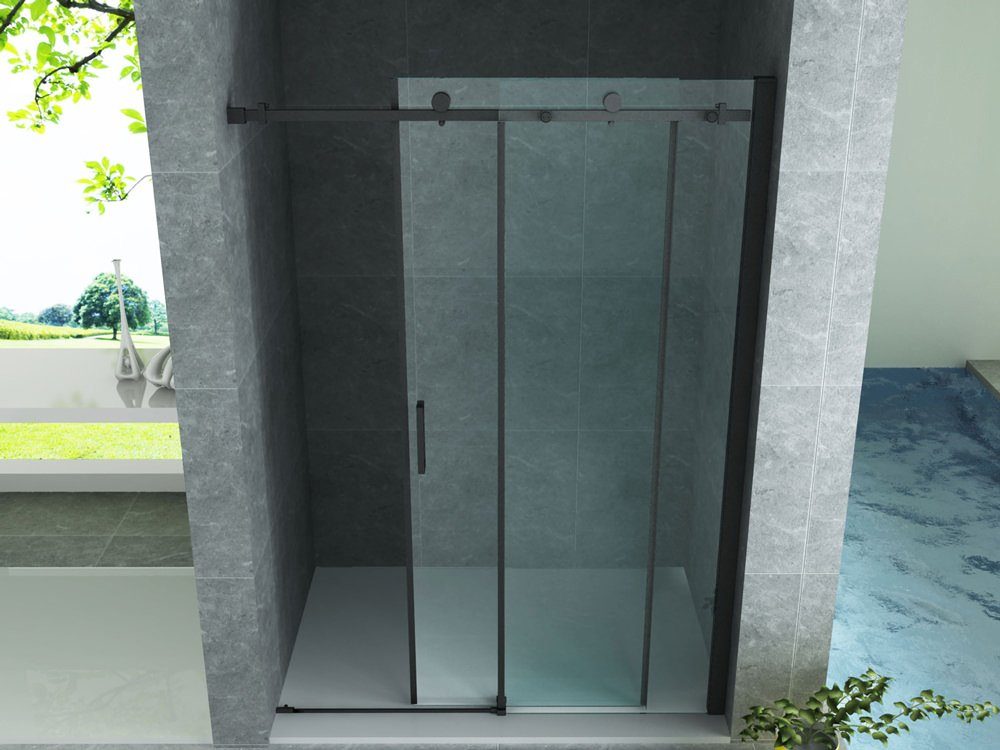 Aloni Dusch-Schiebetür CR-045A14, 140x200 cm, (1-St) ESG-Sicherheitsglas mit Nano-Beschichtung