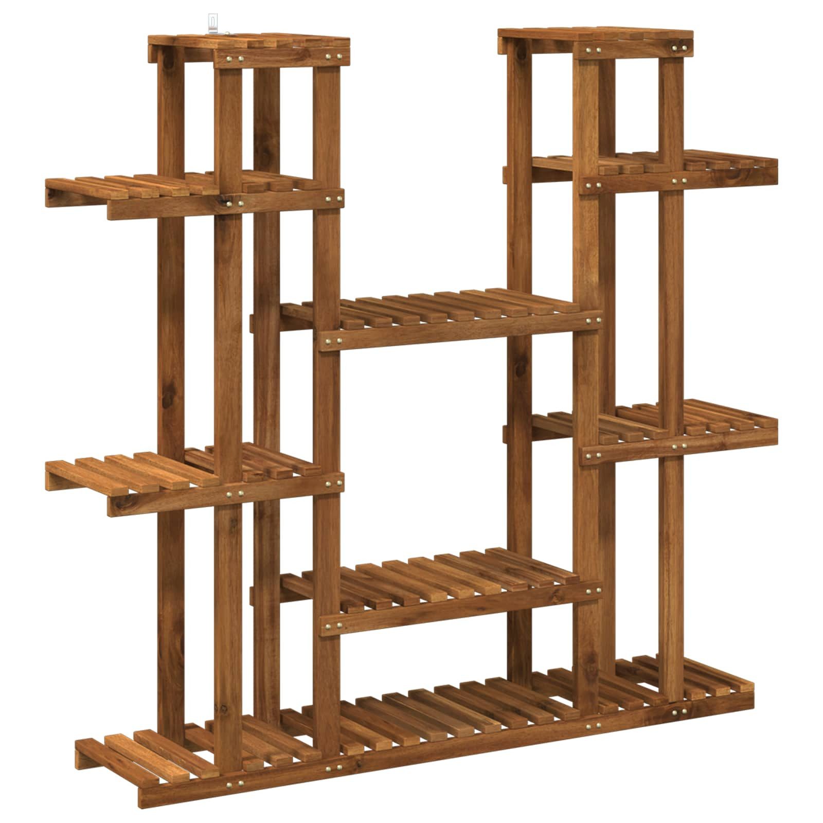 vidaXL Blumenständer Pflanzenständer Natur 123 x 25 x 114,5 cm Massivholz (1 St)