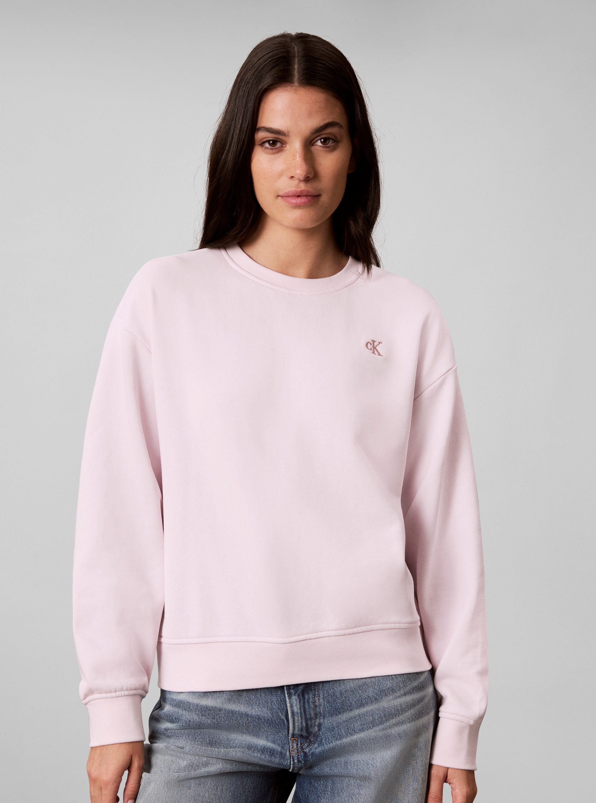 Calvin Klein Jeans Sweatshirt RELAXED MONOGRAM FRENCH TERRY Relaxed fit mit Rundhalsausschnitt