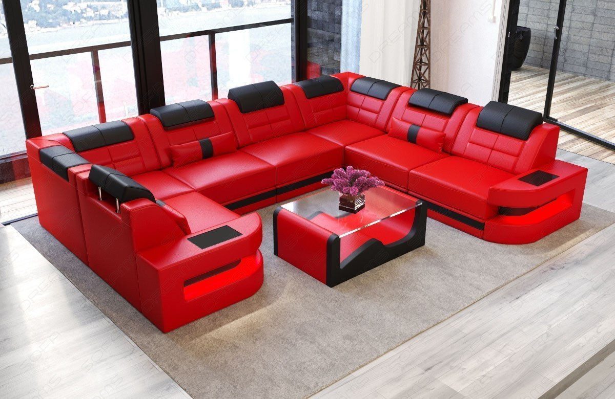 Sofa Dreams Wohnlandschaft Ledersofa Como U günstig online kaufen