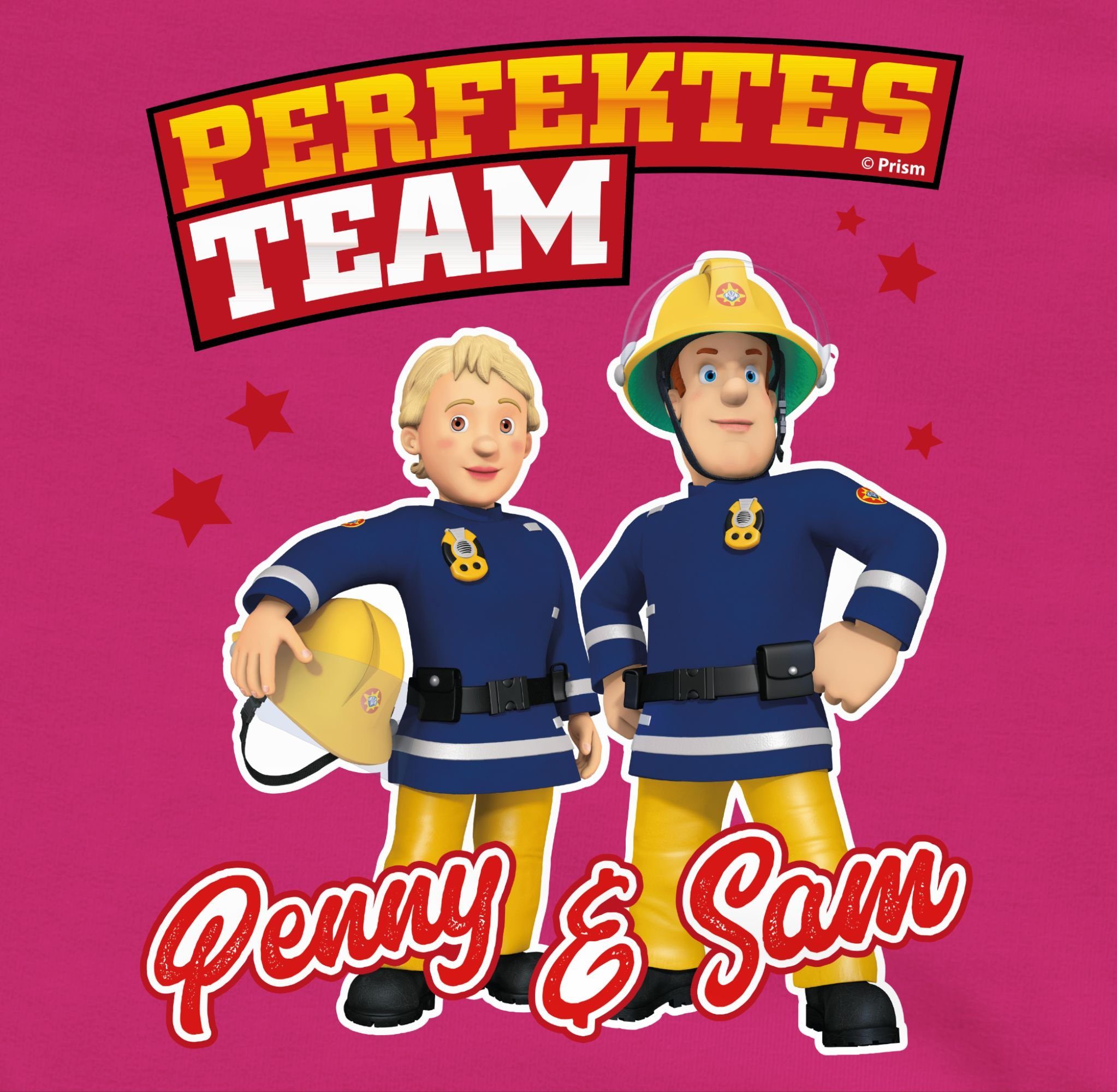 Perfektes Mädchen Fuchsia Feuerwehrmann Sam - Sweatshirt & 2 Sam Penny Shirtracer Team