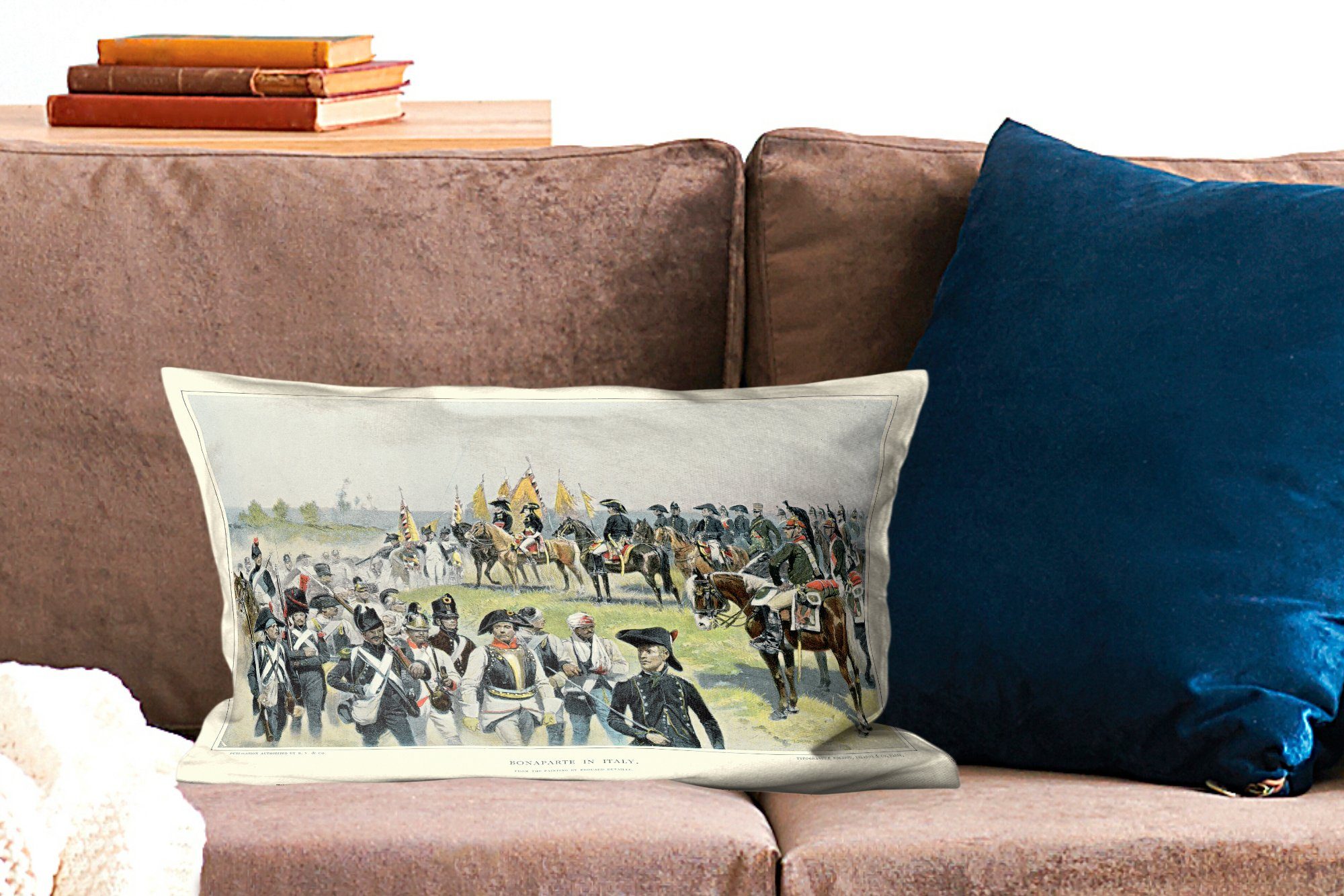 Füllung, Bonaparte Napoleon Schlafzimmer Armee, einer Dekokissen Dekokissen MuchoWow mit Zierkissen, Dekoration, Wohzimmer mit von Illustration