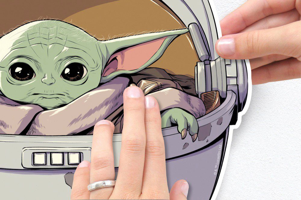 Komar Wandtattoo Star Wars The Child - Größe 50 x 70 cm (2 St), selbstklebend, Wandsticker, Kinderzimmer