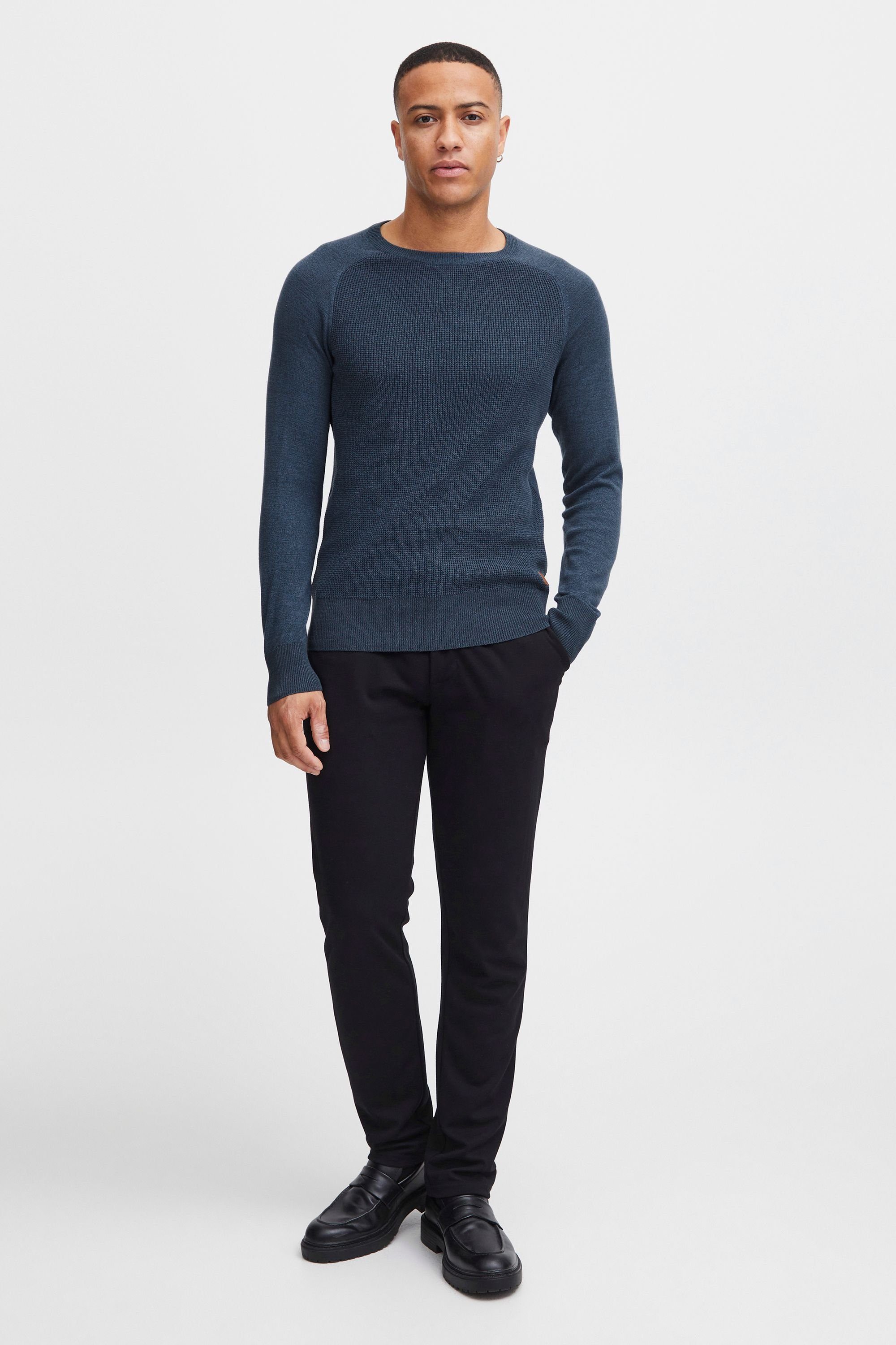 Blend Rundhalspullover BHGandolf Strickpullover mit farblich abgesetzten Ak günstig online kaufen