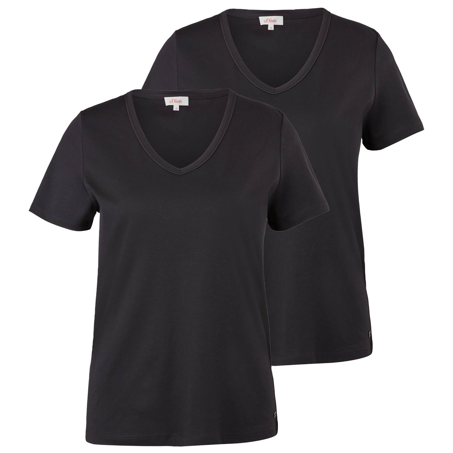 Single-Jersey Pack Basic T-Shirt softer 2er T-Shirt Qualität, s.Oliver