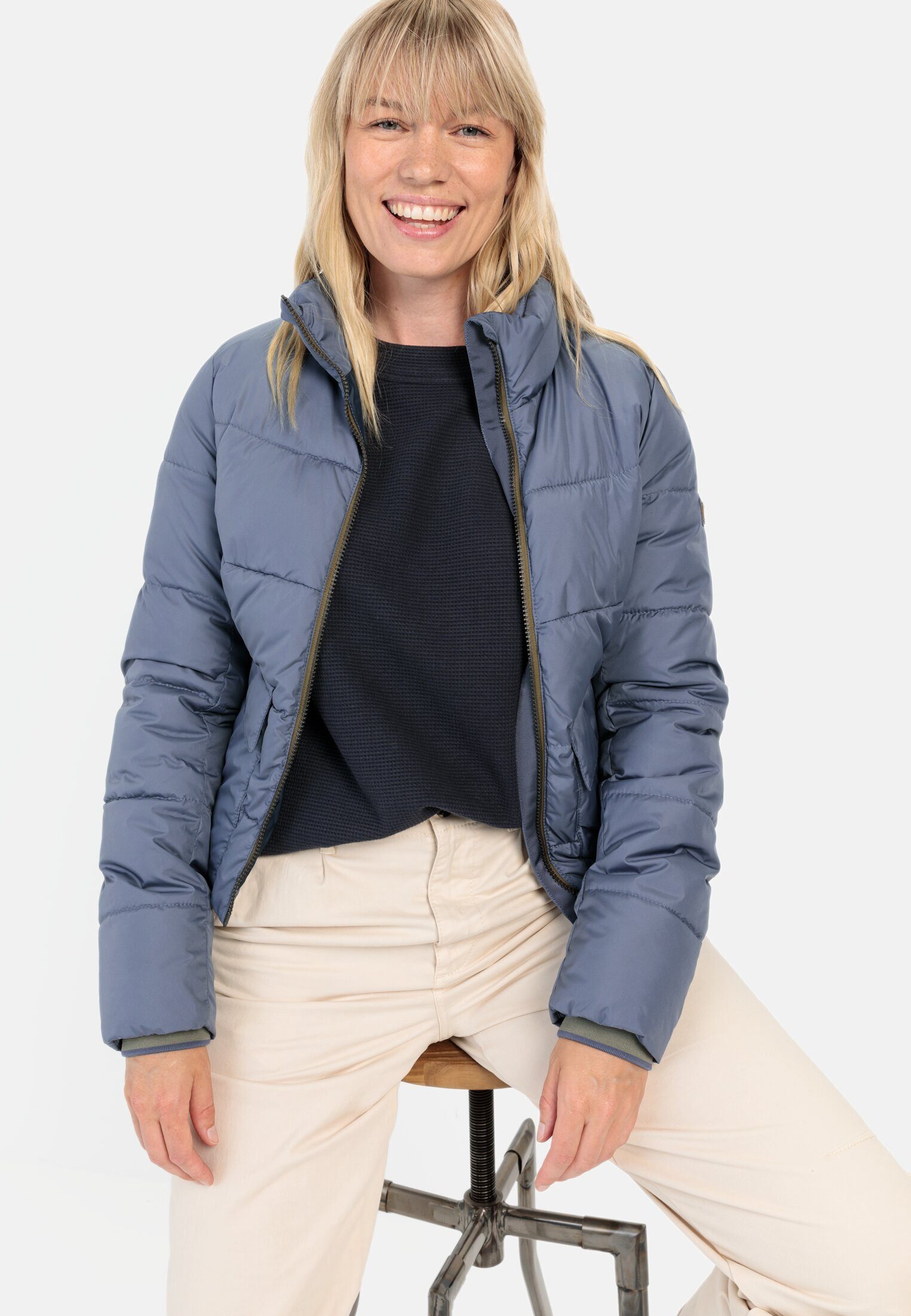 camel active Sweatshirt mit Waffelmuster Langarm