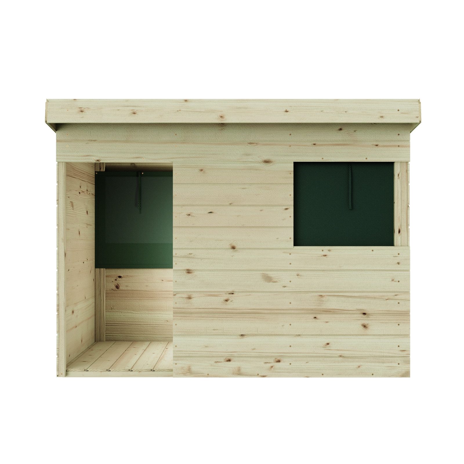 OutdoorToys Spielhaus Sonnenfinsternis, aus Holz in Dunkelgrün