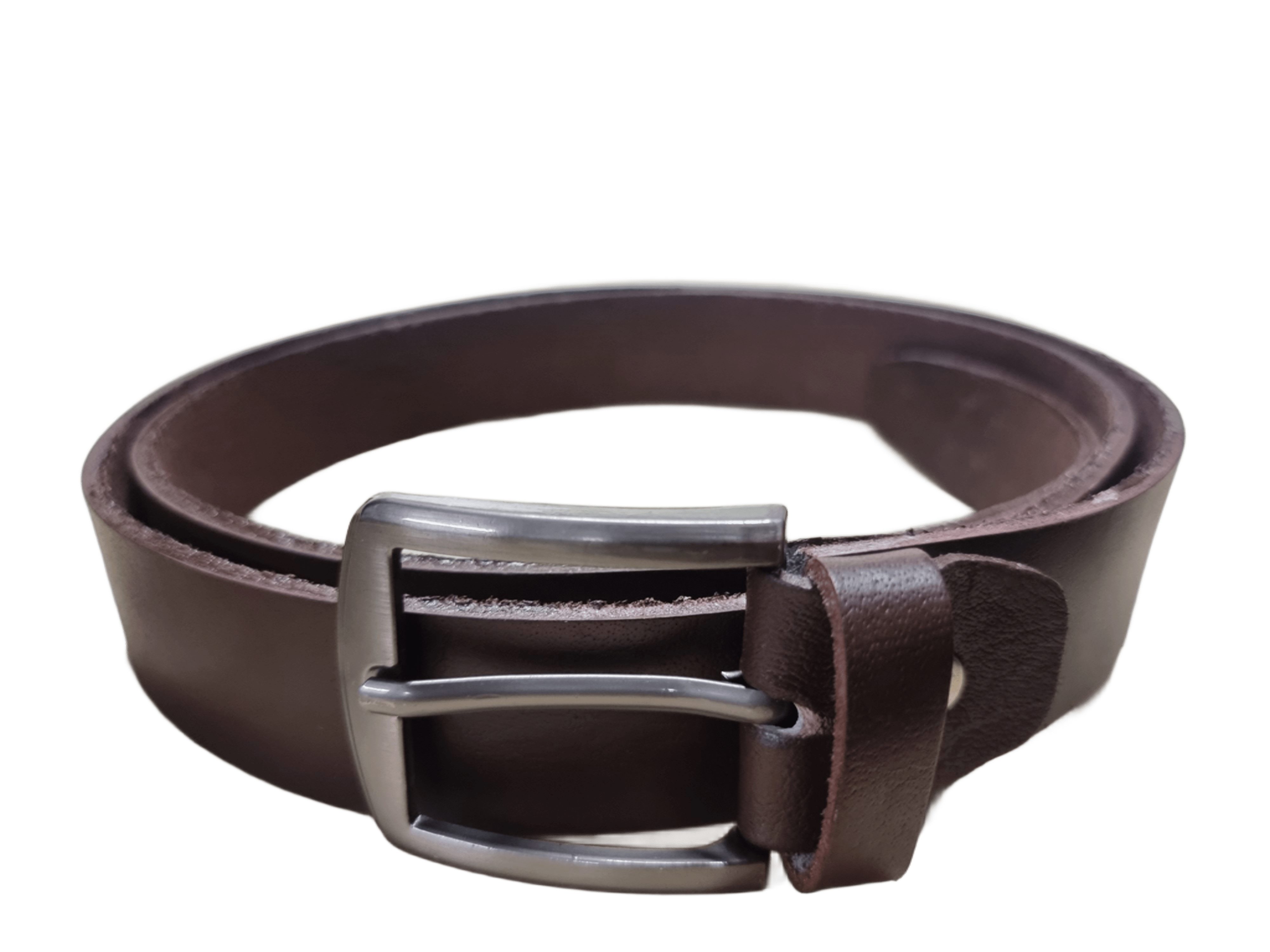 Provellus Ledergürtel Echt Leder Gürtel Herren Damen Eisen Schnalle Schwarz/Braun 4cm