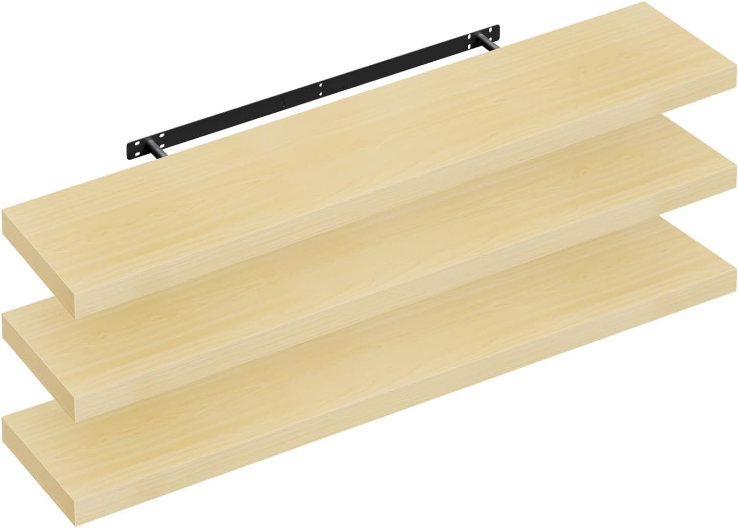 Woltu Wandregal, Set 3-tlg., Wandboard für Deko aus MDF Holz