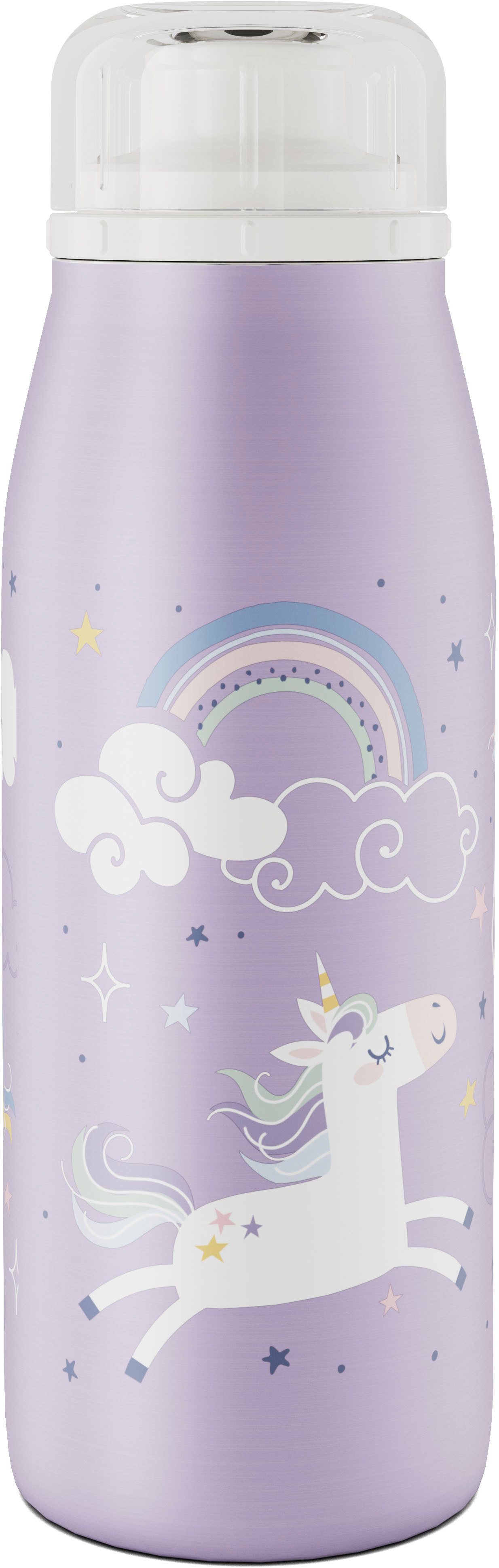 Alfi Isolierflasche KIDS ISO BOTTLE, Edelstahlkörper, spülmaschinenfest, 12h heiß & 24h kalt, Trinköffnung mit konsistentem Trinkfluss
