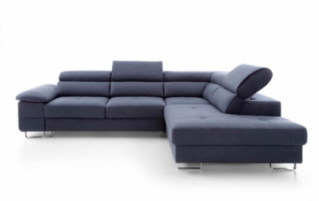 Ecksofa Sofa Made in Ecksofa JVmoebel Teile, Modern Couch Europe 2 Blau Form Sitz, Polstersofa 4 L