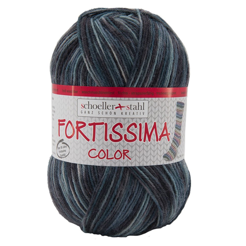 Schoeller + Stahl Fortissima Socka 4-fach Color Häkelwolle, 420 m, pflegeleicht, formstabil und hoher Tragekomfort