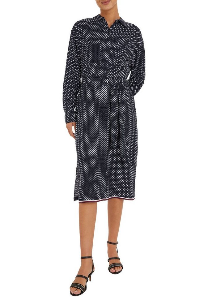 Tommy Hilfiger Curve Hemdblusenkleid CRV POLKADOT MIDI SHIRT DRESS PLUS  SIZE CURVE,mit Polka-Dots allover