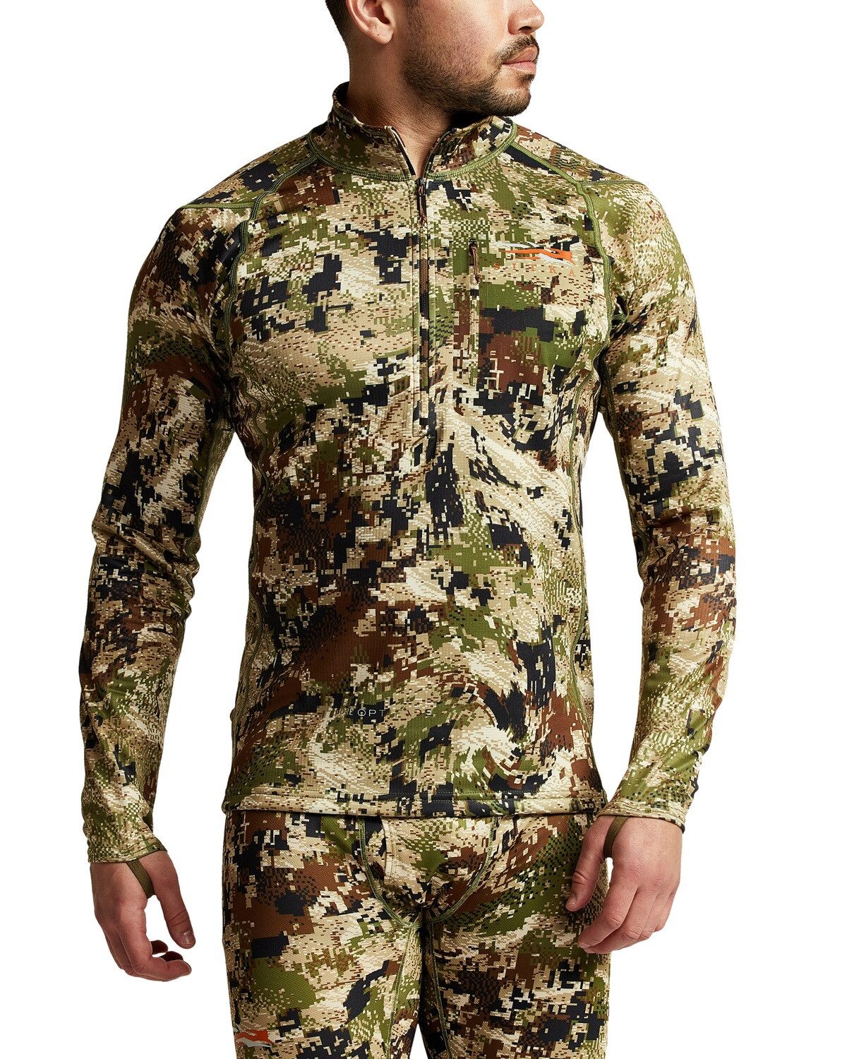 Sitka Gear Funktionsshirt Langarmshirt Half-Zip Core Optifade Subalpine