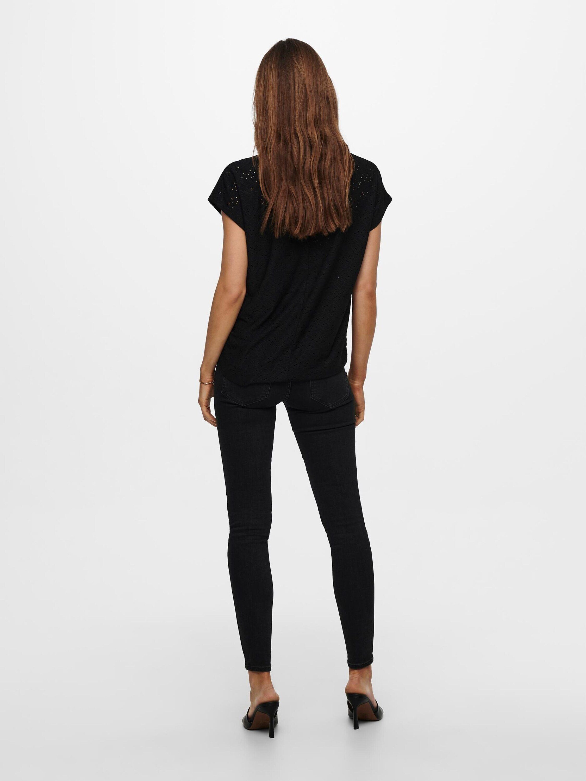 ONLY T-Shirt ONLSMILLA (1-tlg) Lochmuster günstig online kaufen