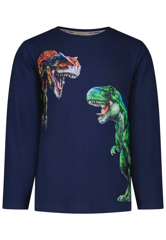 SALT AND PEPPER T-Shirt Salt and Pepper® Jungen Langarmshirt Dino T-Rex