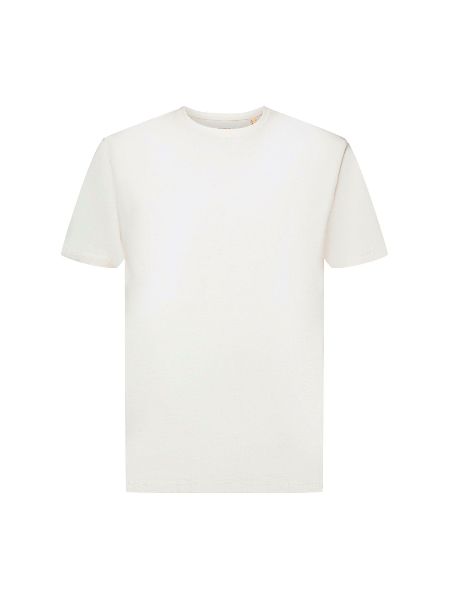 edc by Esprit T-Shirt Jersey T-Shirt, Baumwolle-Leinen-Mix (1-tlg) ICE