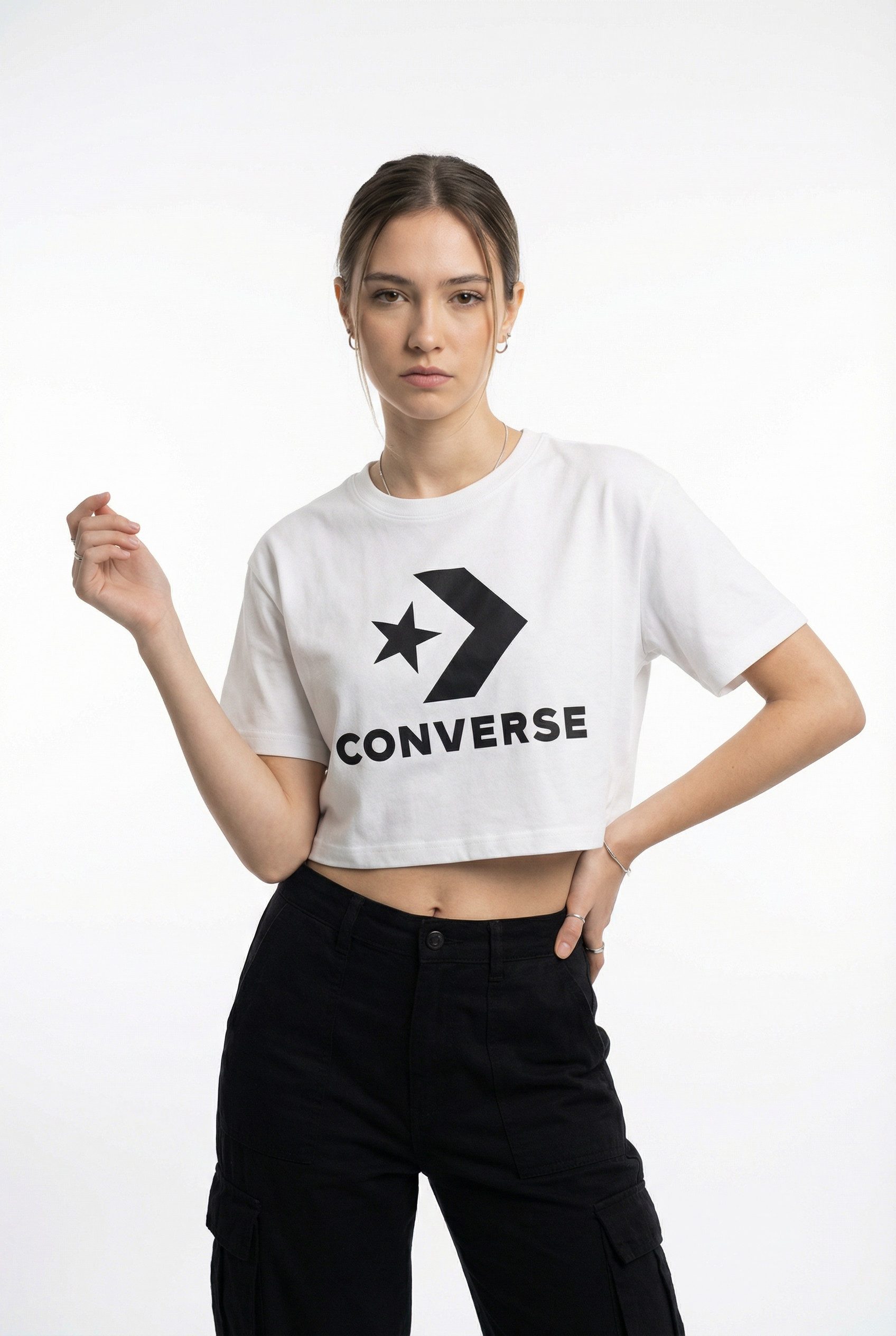 Converse T-Shirt STAR CHEVRON SPORTY TEE Kurzarm, aus Baumwolle