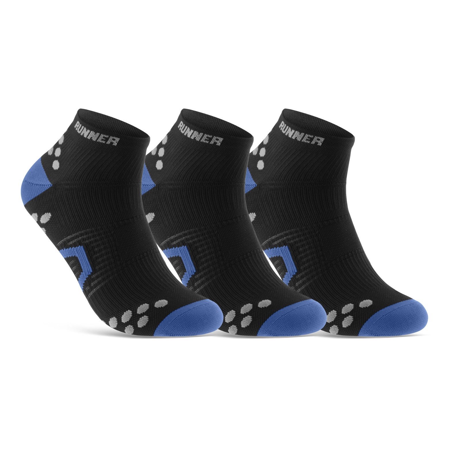 sockenkauf24 Laufsocken low Cut Sportsocken für Herren & Damen Laufsocken Kurz (3-Paar) Atmungsaktive Running Socks 50202P WP