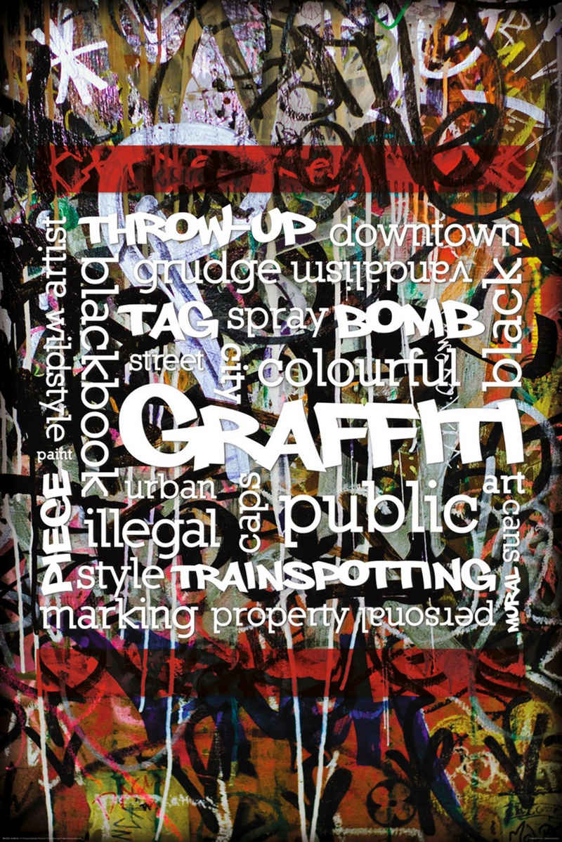 Close Up Poster Graffiti Poster Graffiti Art 61 x 91,5 cm