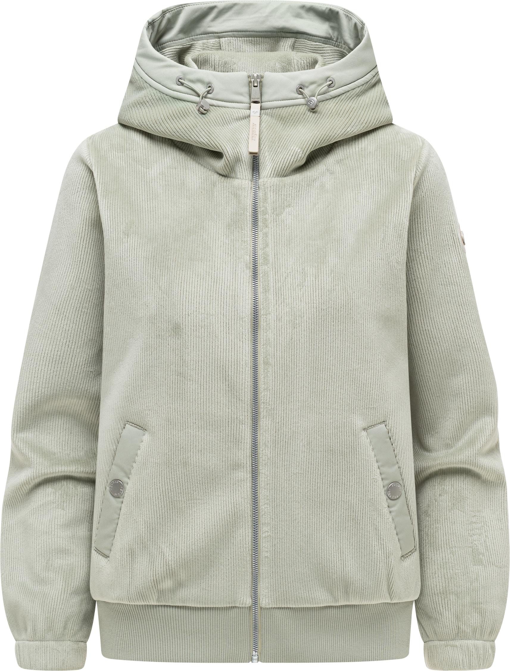 Ragwear Fleecejacke Cousy Short Bonded Übergangsjacke mit kuscheligem Teddyfell-Innenfutter