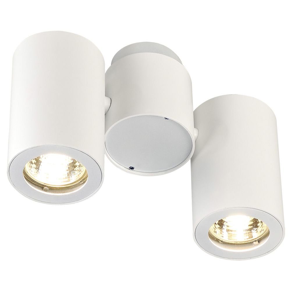 SLV Deckenspot Zweiflammiger Lichtspot Enola B in weiß, keine Angabe, Leuchtmittel enthalten: Nein, warmweiss, Deckenstrahler, Deckenspot, Aufbaustrahler