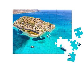 puzzleYOU Puzzle Spinalonga mit Meer, Kreta, Griechenland, 48 Puzzleteile, puzzleYOU-Kollektionen Kreta
