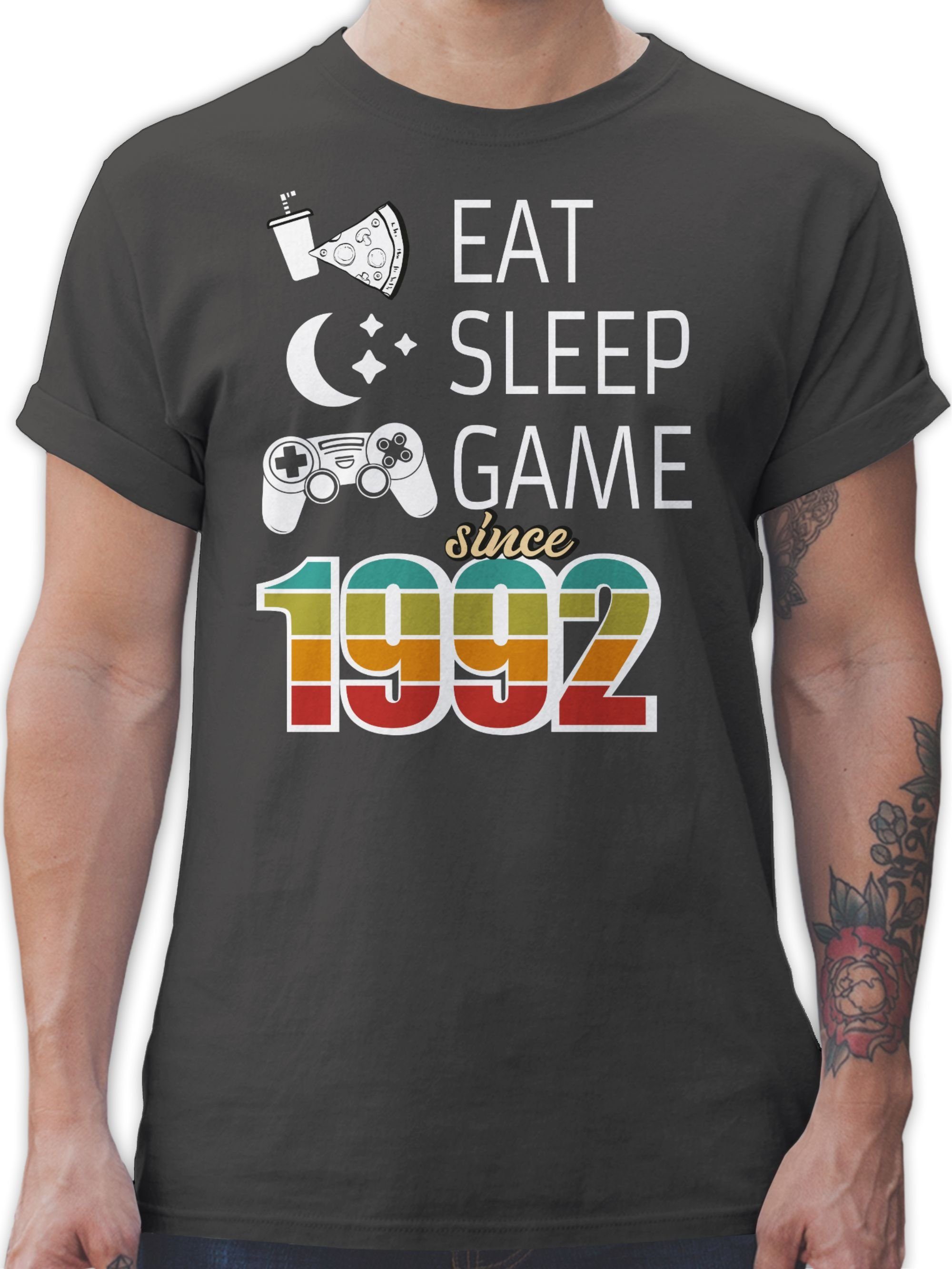 Shirtracer T-Shirt Eat sleep Game since 1992 30. Geburtstag 03 Dunkelgrau