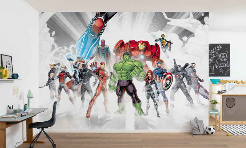 Komar Fototapete »Avengers Unite«, glatt, bedruckt, (Packung, 1 St), 368 x 254 cm