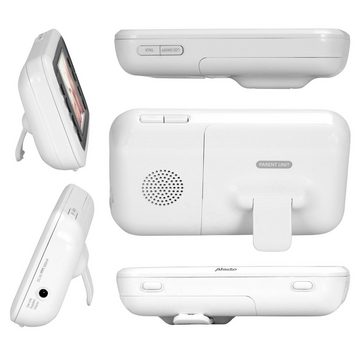 Alecto Video-Babyphone DVM-77, 1-tlg., Babyphone mit Kamera und 2.4"-Farbdisplay, 300m Reichweite, sparsamen Eco-Modus, Elterneinheit mit 9 Std.Laufzeit