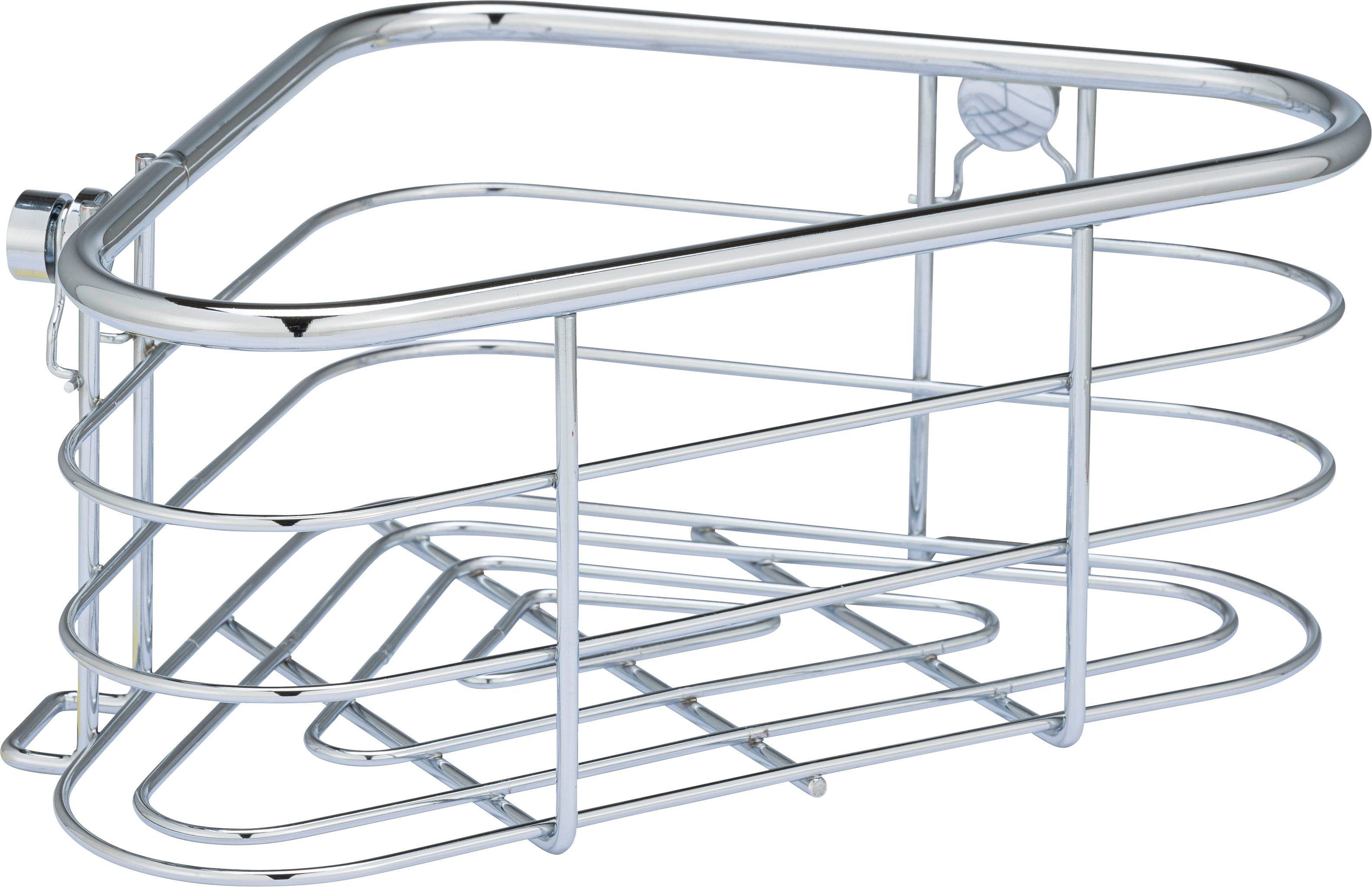 WENKO Badregal Trestina, Eckablage, aus Edelstahl, Hergestellt aus  rostfreiem, verchromten Edelstahl