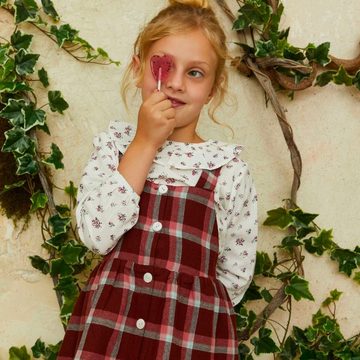 suebidou Midikleid Latzkleid Trägerkleid kariert Kleid halblang für Mädchen verspielt