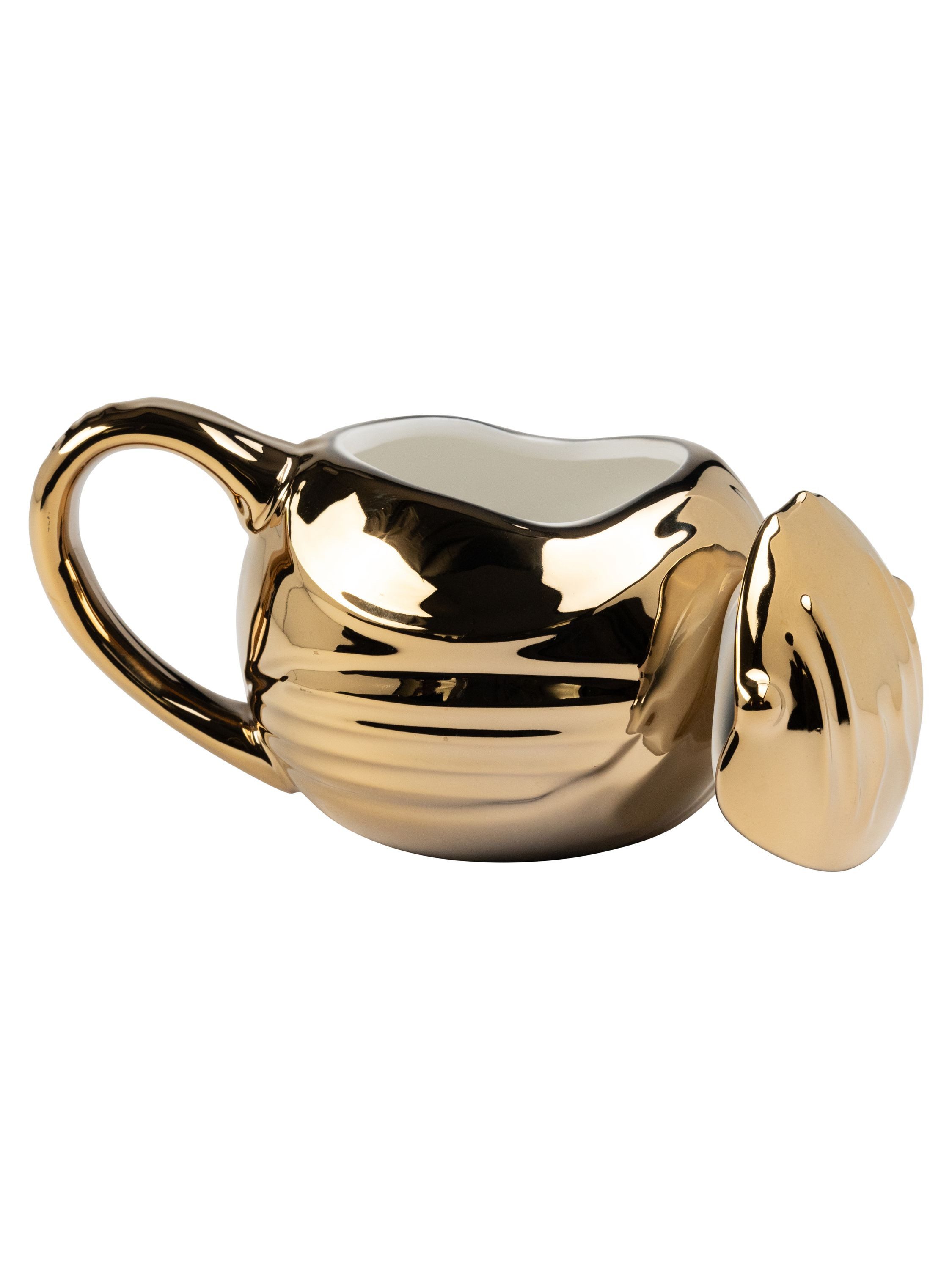 United Labels® Tasse Harry Potter Tasse in Geschenkbox goldener Schnatz Quidditch Gold, Keramik