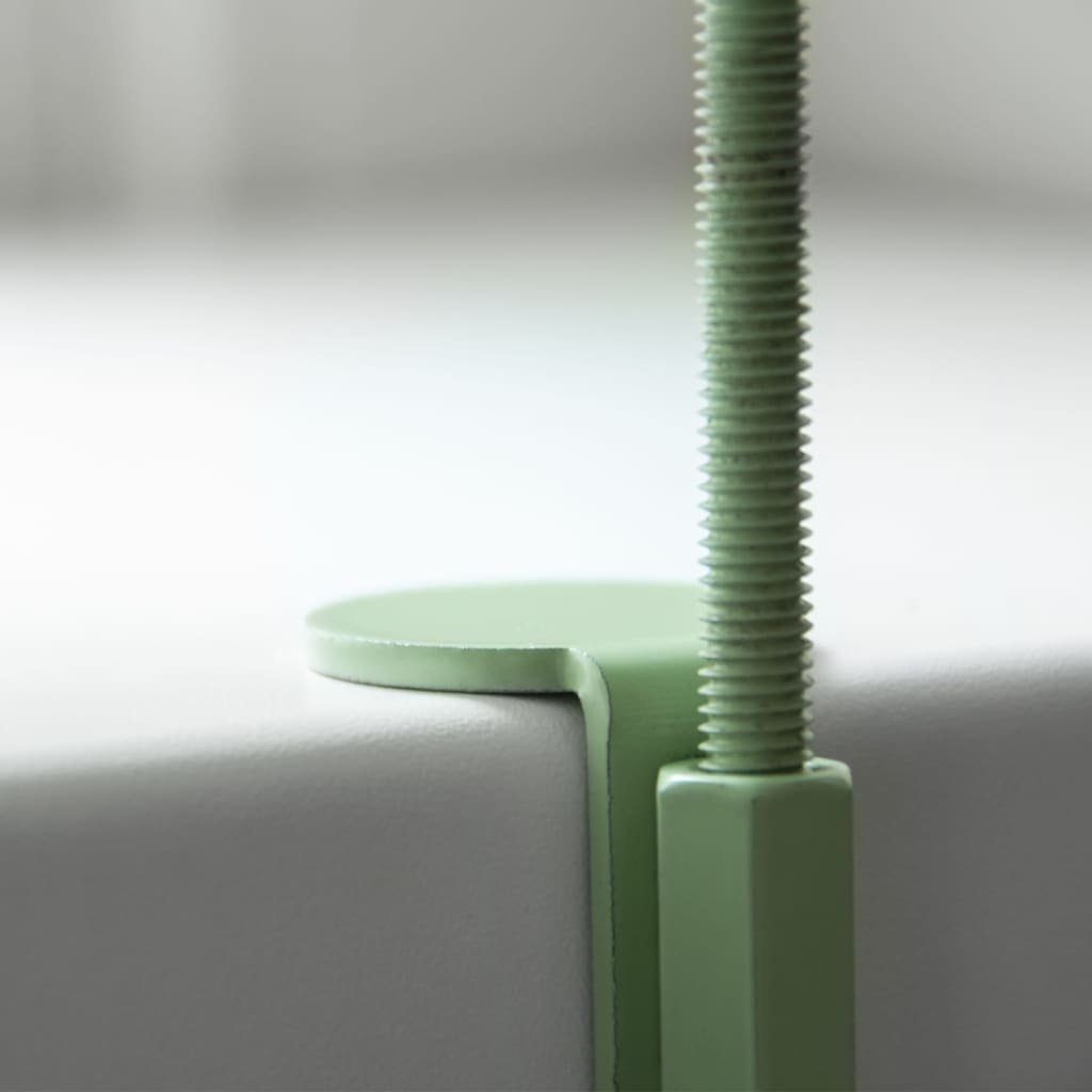 Esschert Design BV Tablett Stahl L, Klemme mit Blumentopfhalter Rund Grün