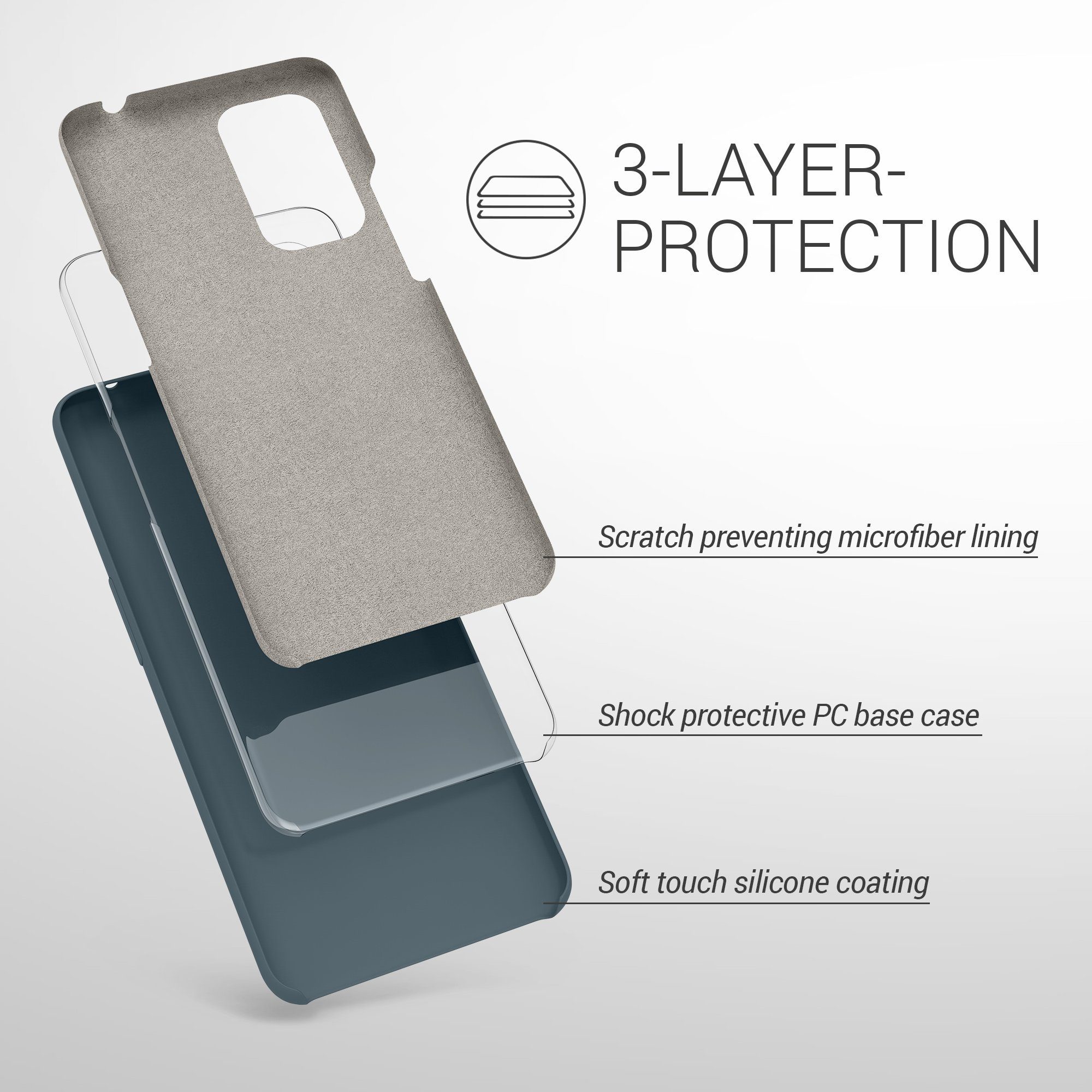 kwmobile Handyhülle Handyhülle für OnePlus 9 (EU/NA Version) Hülle, Weiches Handy Silikon Case - Schutzhülle Cover