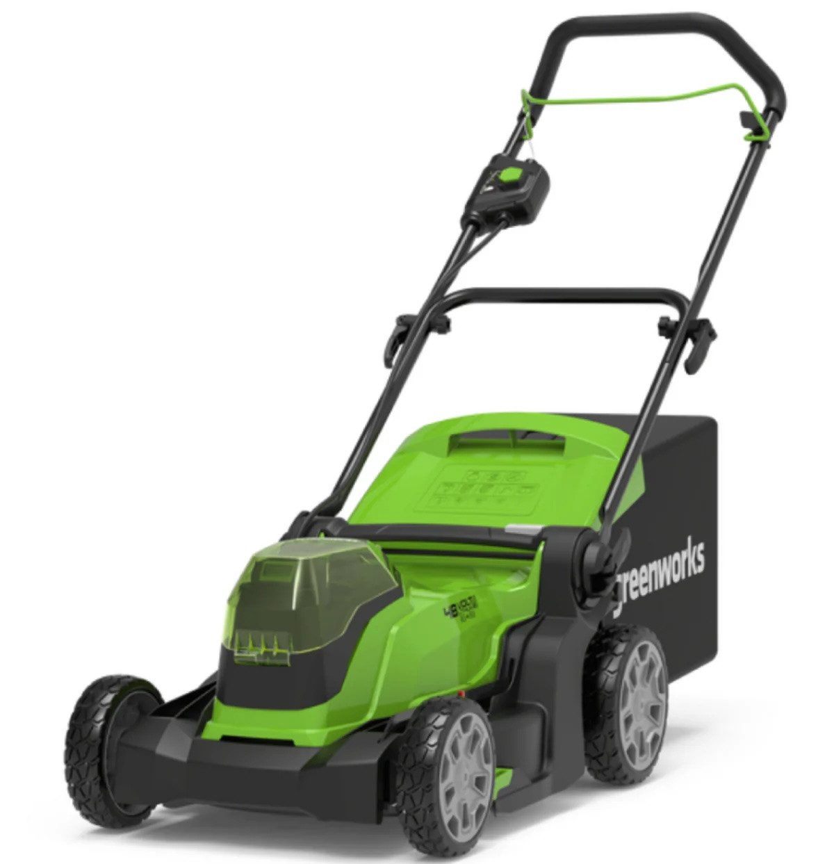 Greenworks Akkurasenmäher Greenworks Rasenmäher 41cm 48V G48LM41K4 mit 4Ah Akku und Ladegerät