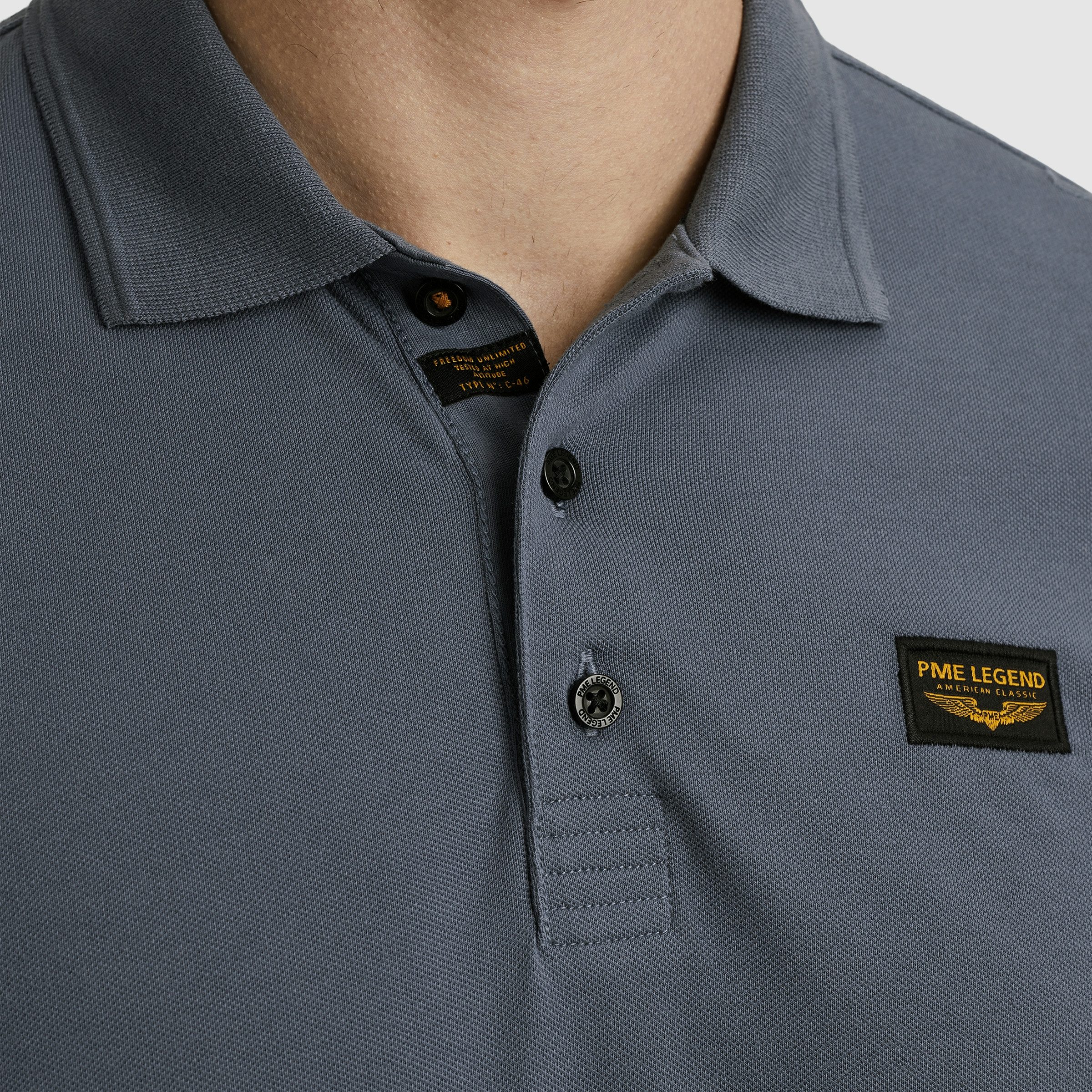PME LEGEND Langarm-Poloshirt mit Logo Stickerei – Bild 4 von 5