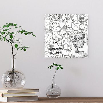 DEQORI Magnettafel 'Comic-Katzen', Whiteboard Pinnwand beschreibbar