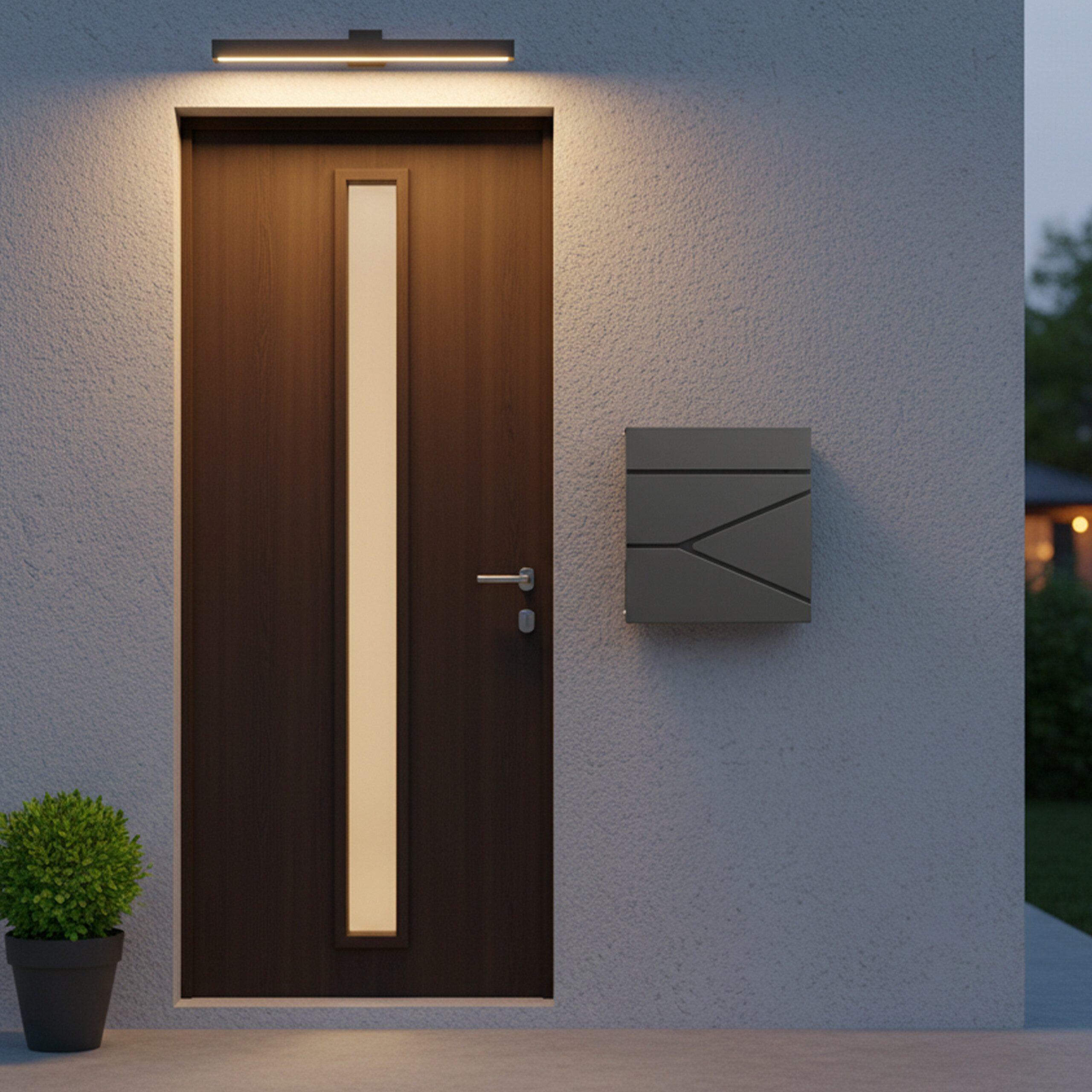 relaxdays Wandbriefkasten Briefkasten mit Zeitungsfach, Anthrazit günstig online kaufen