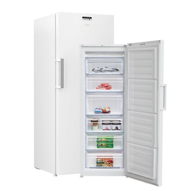 Beko RFSA240M31WN freistehender Gefrierschrank/ 6 Gefrierschubladen/ 37 dB