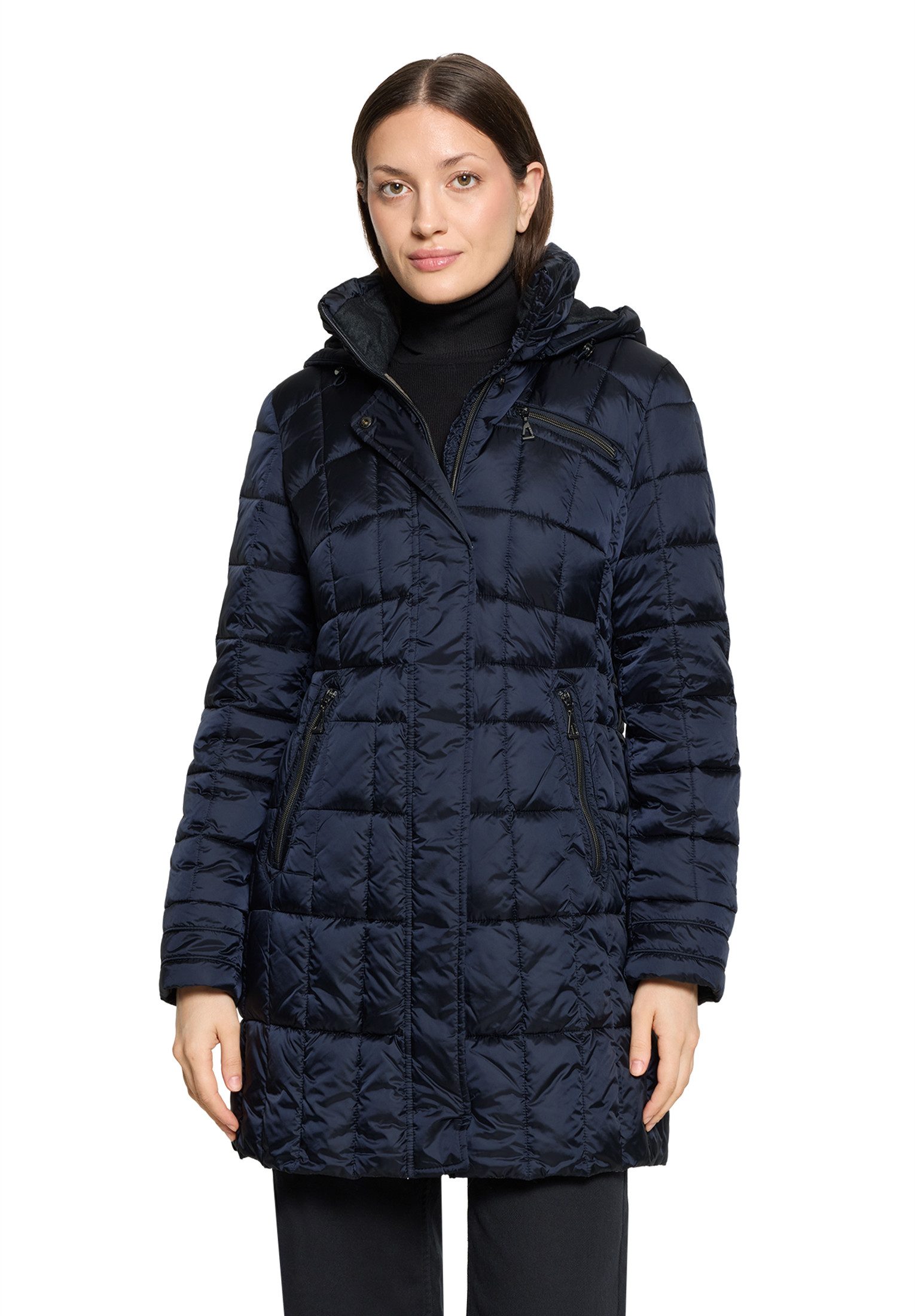 Gil Bret Steppmantel Winterjacke mit abnehmbarer Kapuze und Reißverschluss