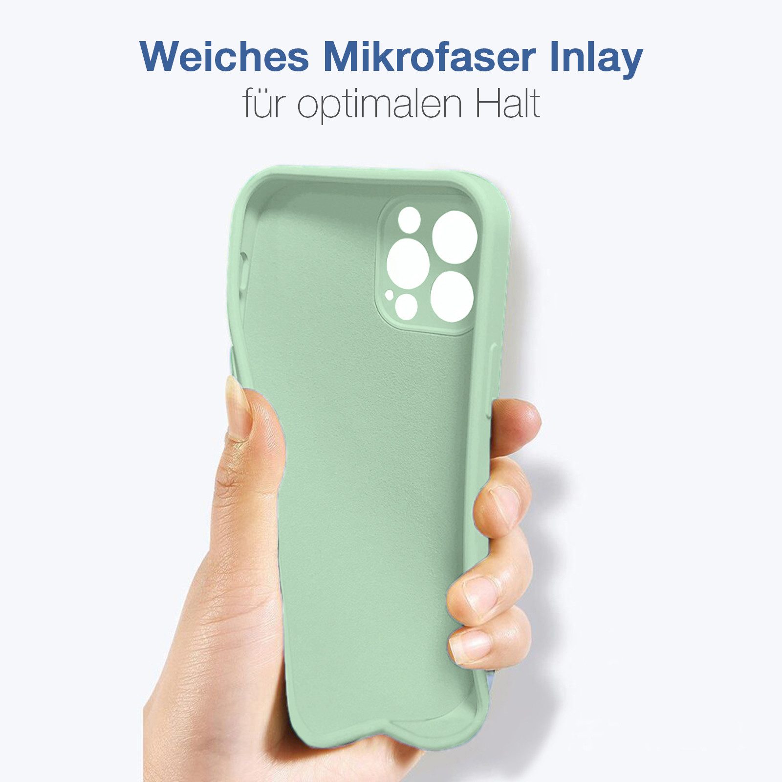 Tec-Expert Handyhülle SoftGrip Cover Hülle für Apple iPhone 13 Pro, Handy Case Bumper integrierter Kameraschutz flexibel