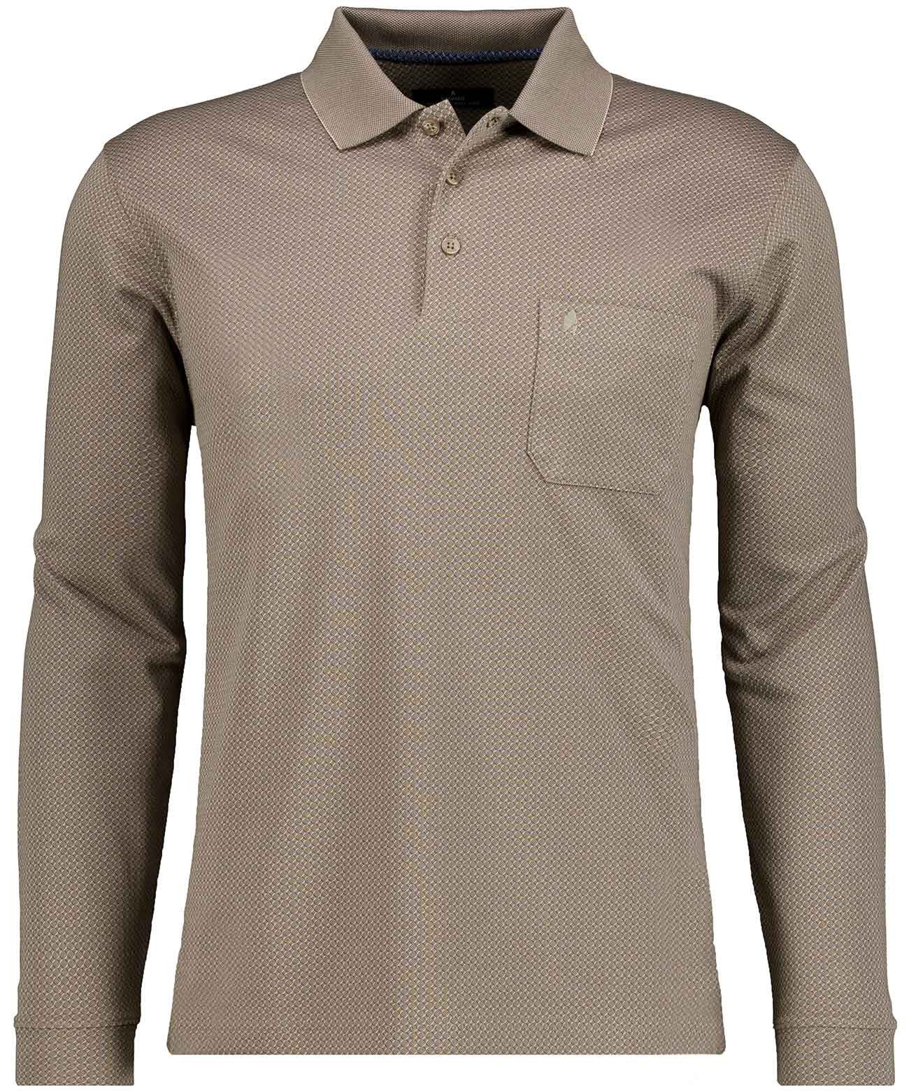 RAGMAN Langarm-Poloshirt