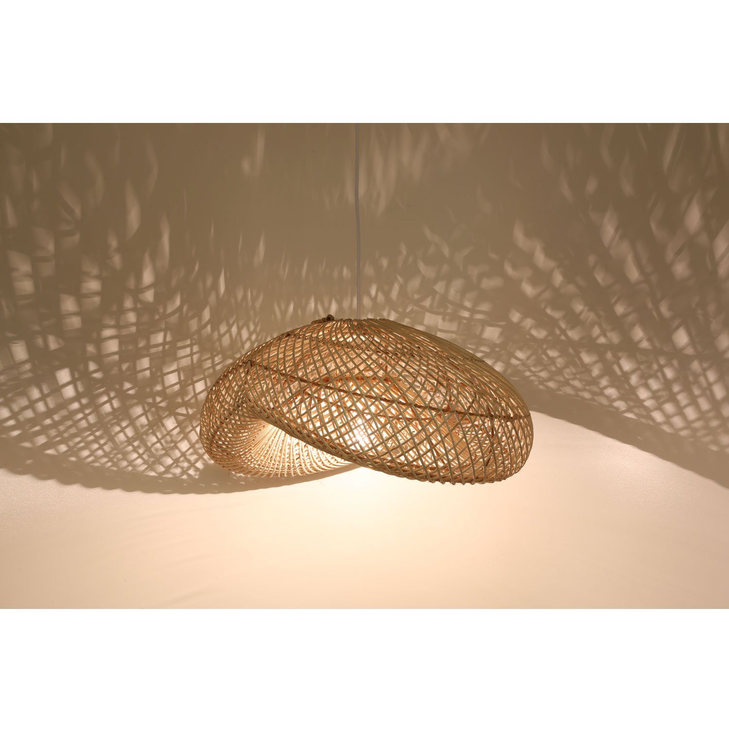 Casa Moro Deckenleuchten Rattan Lampe LUNA in Wellen Form handgemachte Pend günstig online kaufen