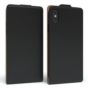 EAZY CASE Handyhülle Flipcase für Apple iPhone XS MAX 6,5 Zoll, Tasche Klapphülle Handytasche zum Aufklappen Etui Kunstleder Schwarz