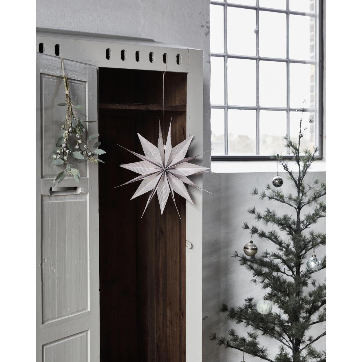 gebrannt House Weihnachtsbaumkugel Capella (50cm) Weiß Doctor Stern Rot